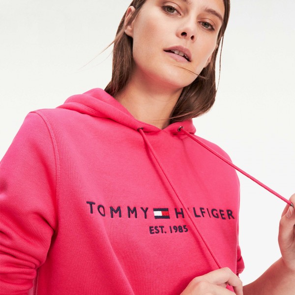 tommy hilfiger pink hoodie mens