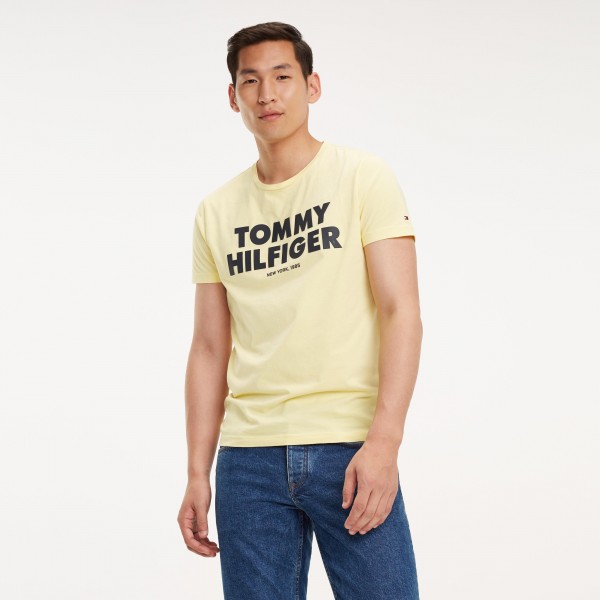 yellow tommy hilfiger t shirt mens
