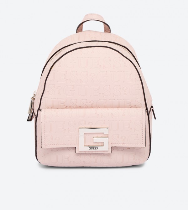 light pink guess backpack