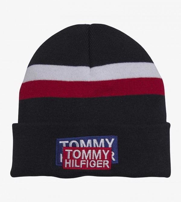 tommy hilfiger logo beanie