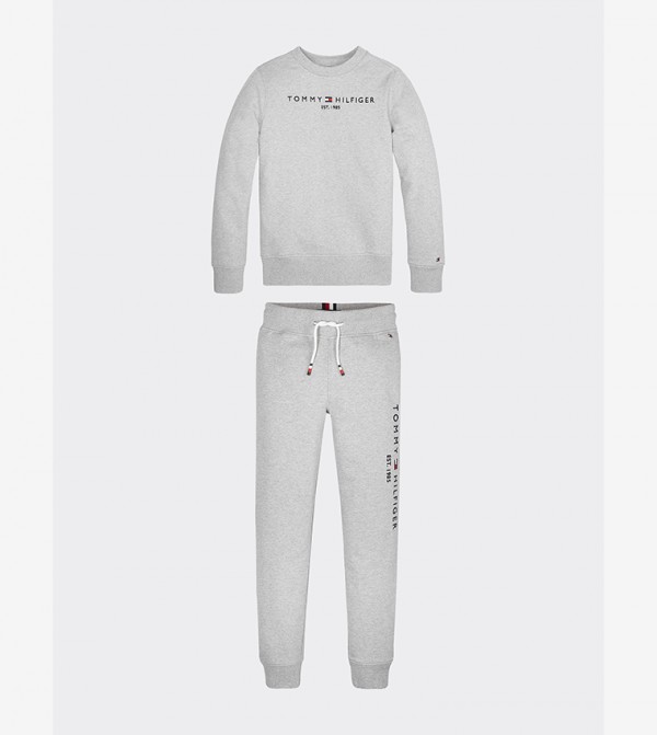 grey tommy hilfiger tracksuit