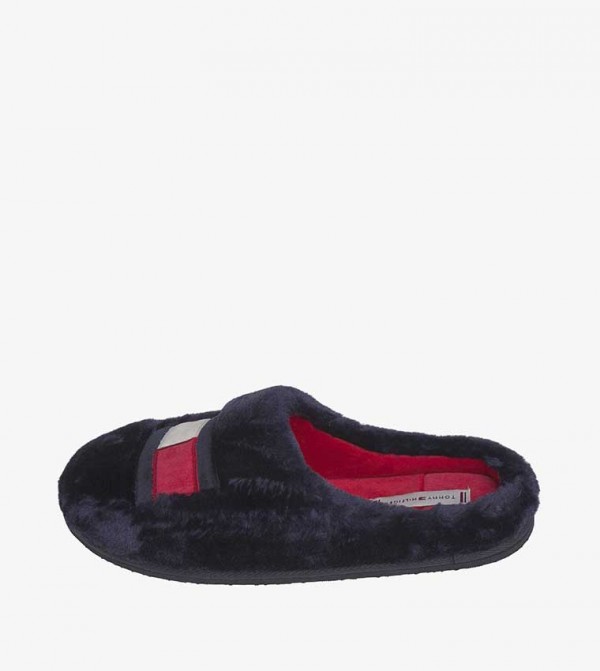 fluffy tommy hilfiger slides