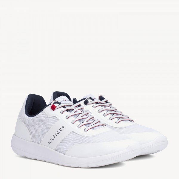 tommy hilfiger tobias flag mesh trainers in navy