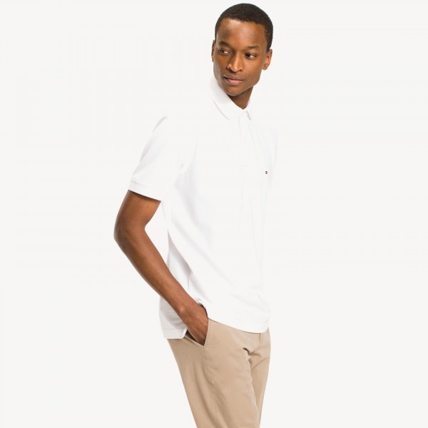 black polo beige pants