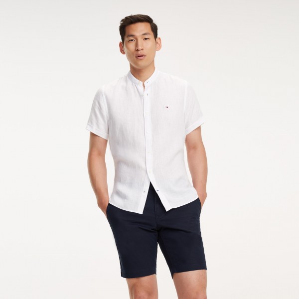 tommy hilfiger white short sleeve shirt