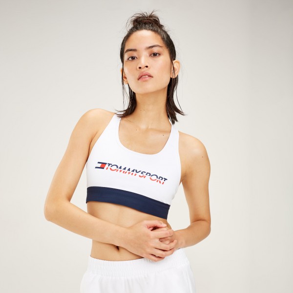 white tommy hilfiger sports bra