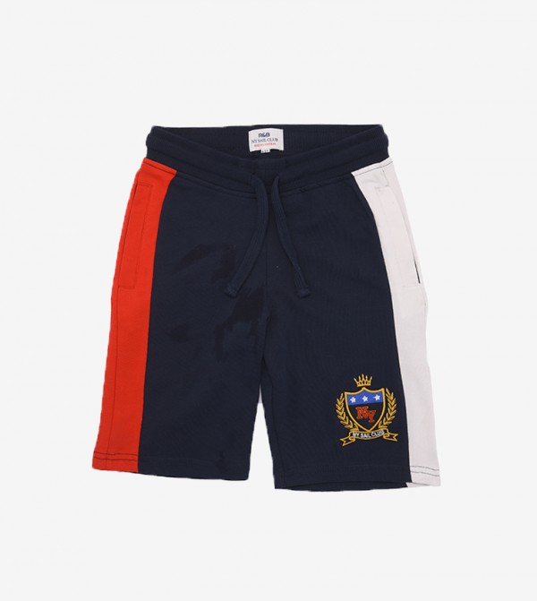 navy blue cotton shorts
