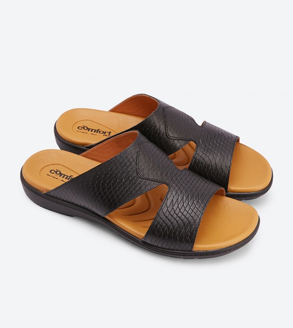 Black Toe Round Sandals Arabic Round Y76gybfv