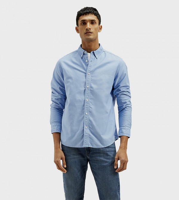 Logo Embroidered Long Sleeves Shirt