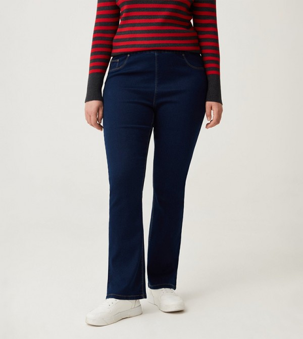 Curvy Washed Bootcut Jeggings
