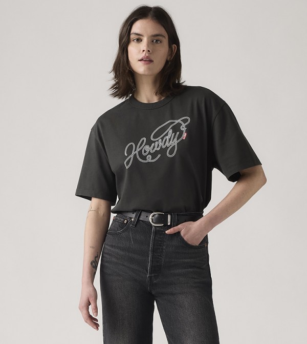 Embroidered Short Sleeves Casual T-Shirt