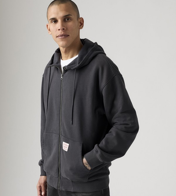 Zippered Hooded Jacket