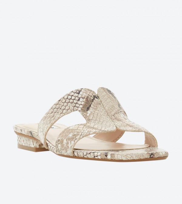 Dune snakeskin sandals deals