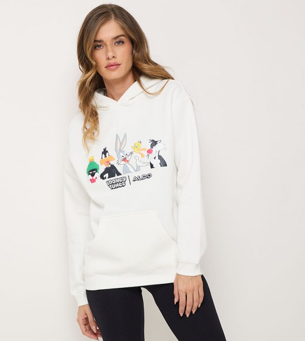 Looney Tunes Printed Long Sleeves Hoodie