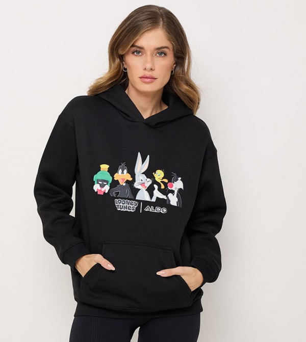 Looney Tunes Printed Long Sleeves Hoodie