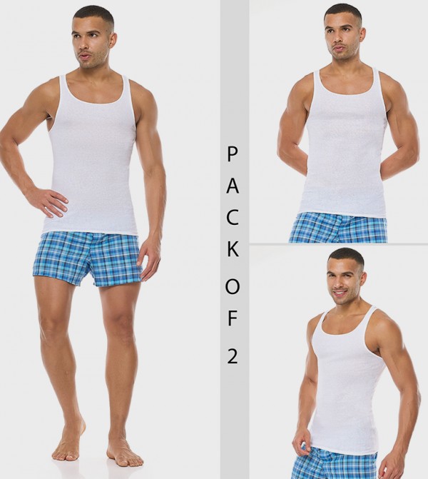 Pack of 2 Solid Vests