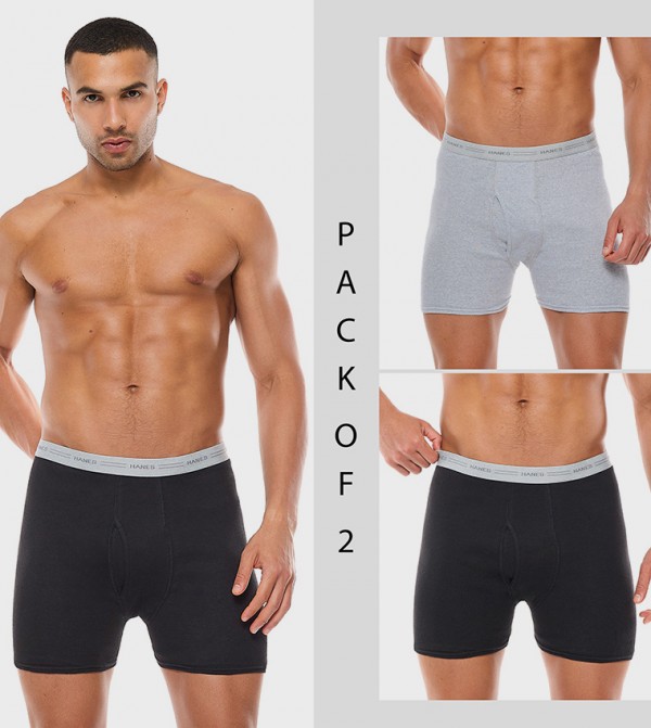 Pack of 2 Logo Waistband Boxer Briefs