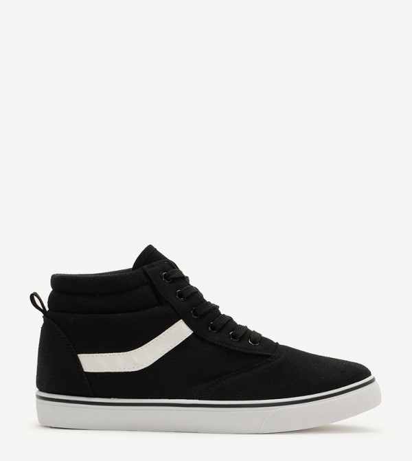 Buy Ardene High Top Sneakers With Contrast Sole In Black