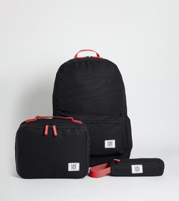 3-Piece Logo Detail Backpack Set
