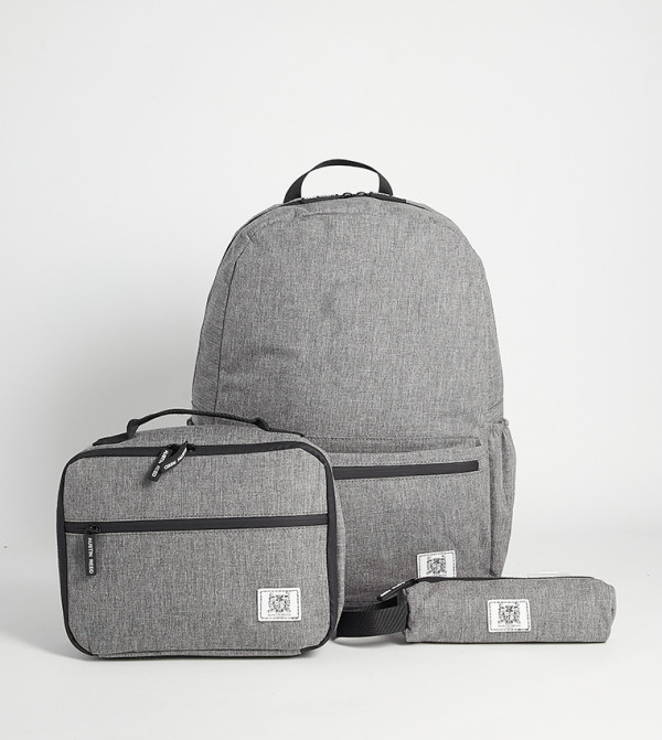 3-Piece Logo Detail Backpack Set