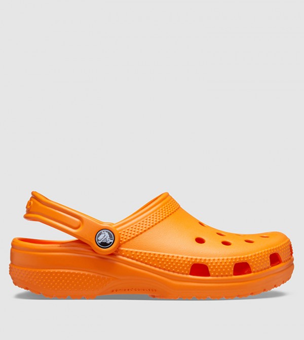 orange classic crocs