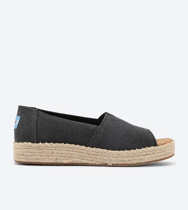 Buy Toms Open Toe Platform Alpargata Espadrilles Black 10009745 In Black 6thStreet Kuwait