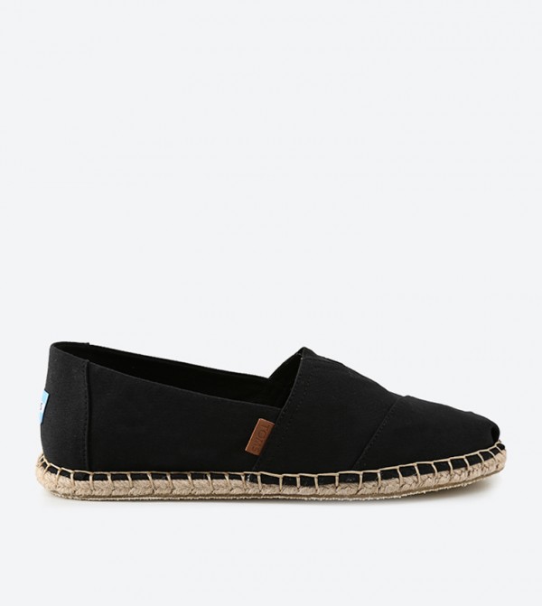 Toms deconstructed alpargata cheap black leather