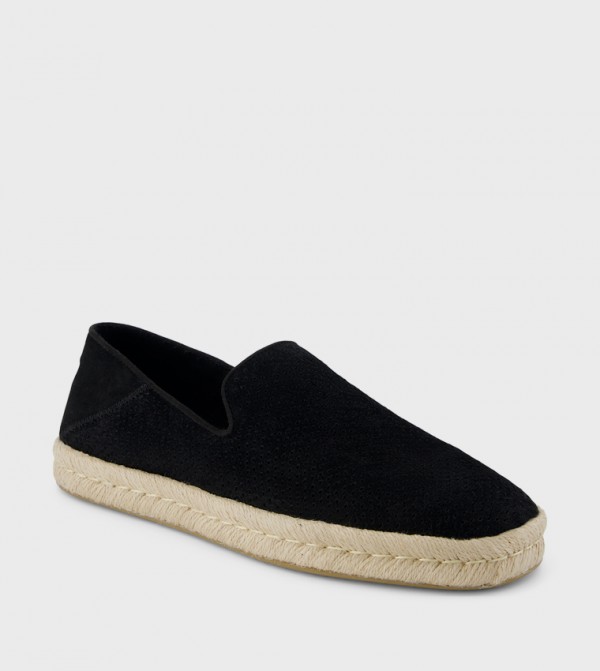 Perforated Suede Espadrilles