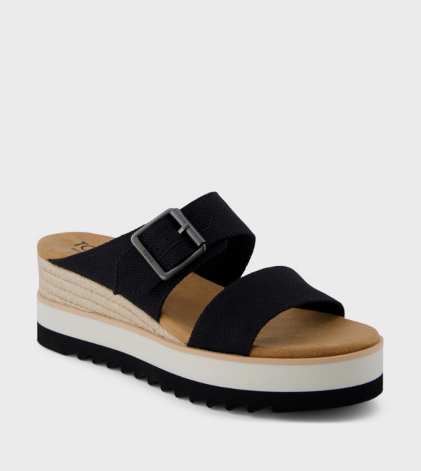 DIANA Buckle Detail Espadrille Wedges