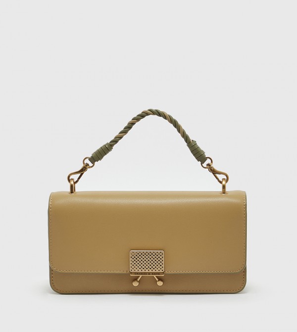 metal top handle long wallet