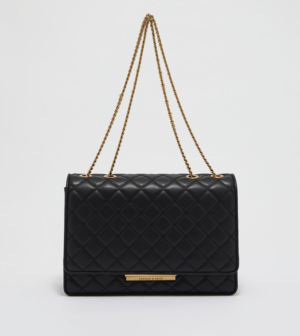 Charles and keith clearance quilted chain shoulder bag