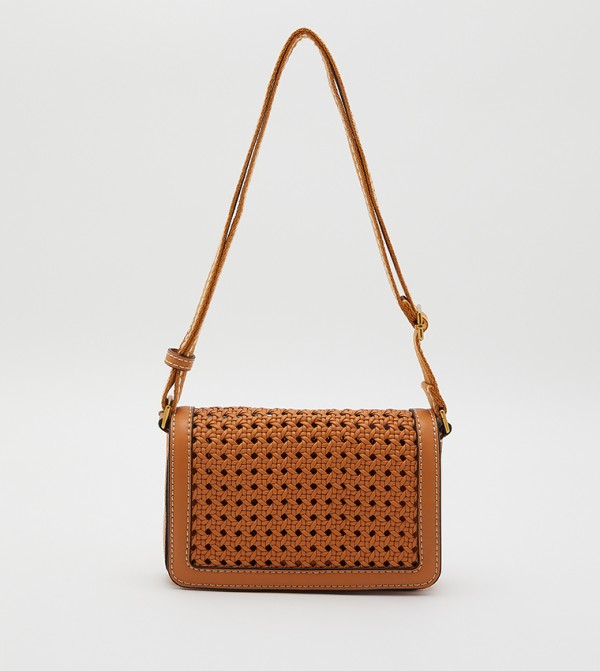 Buy Charles & Keith Cecily Woven Shoulder Bag In Brown | 6thStreet UAE