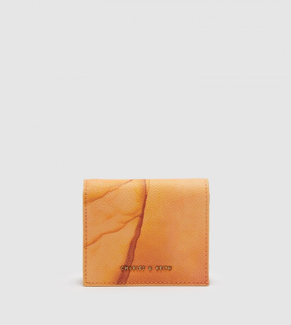 Louis Vuitton Orange Bifold Ribbed Wallet