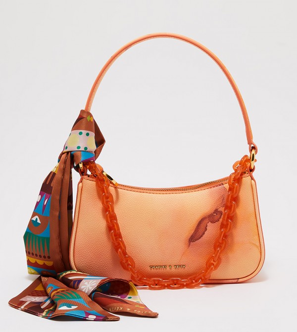 Charles and keith orange bag sale