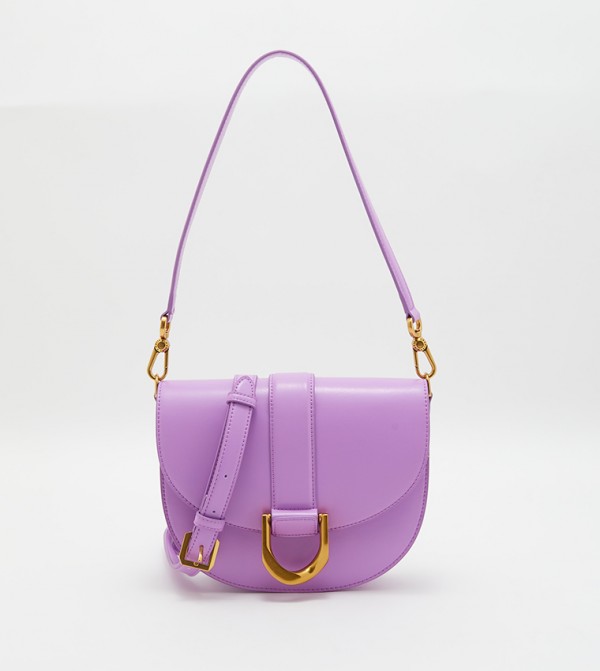 Charles Keith Horseshoe Buckle Saddle Bag Pink Up To 60% Off
