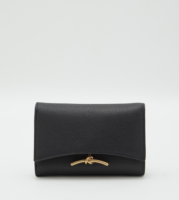 Huxley Metallic Accent Front Flap Wallet 