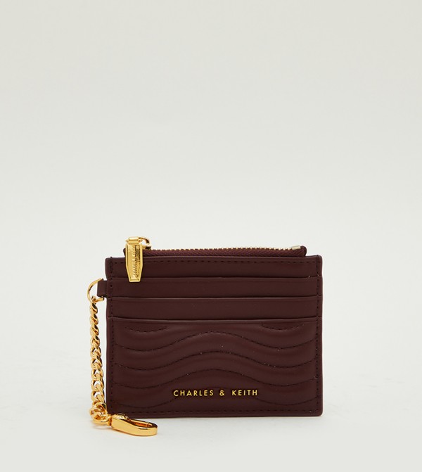 Aubrielle Stitch Detailed Cardholder with Zip Closure