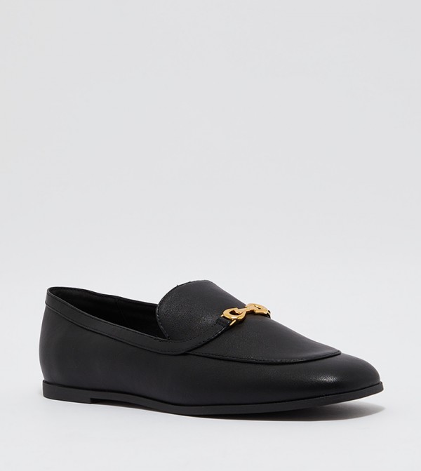 Metal Accent Loafers