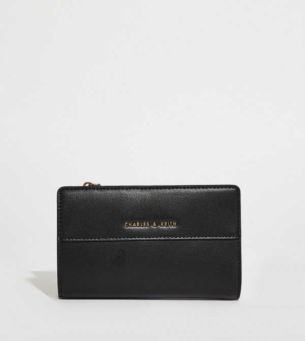 Logo Metal Zippered Wallet