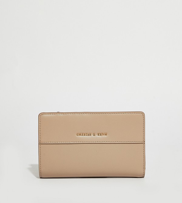 Logo Metal Zippered Wallet