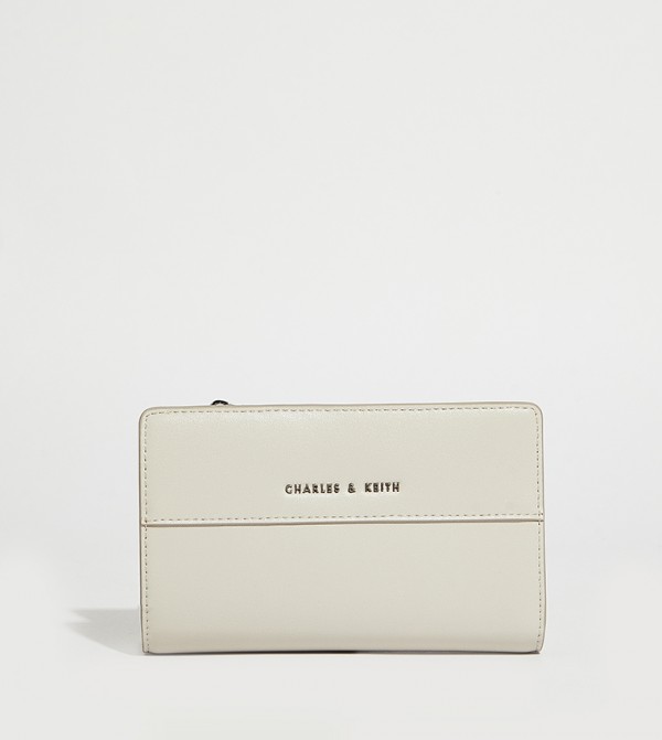 Logo Metal Zippered Wallet