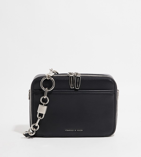 Charles and keith best sale double zip crossbody bag