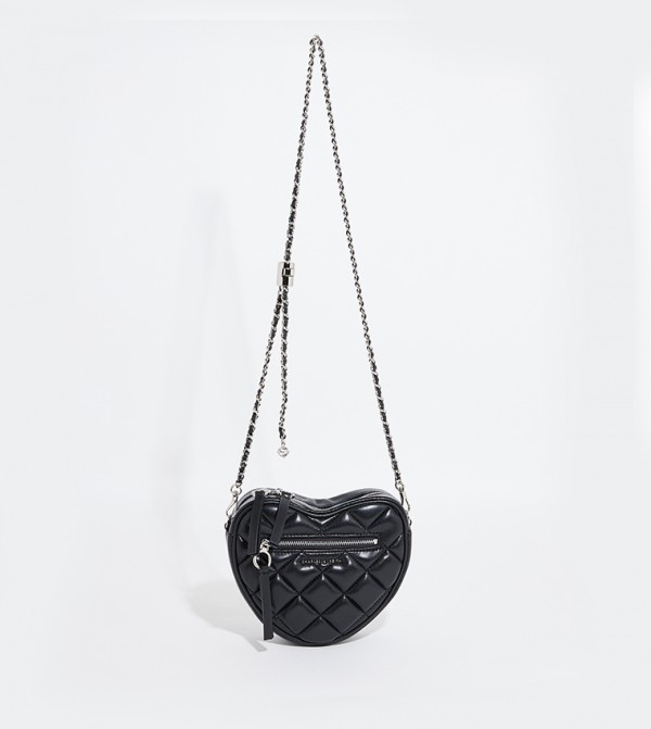 PHILOMENA Quilted Heart Crossbody Bag