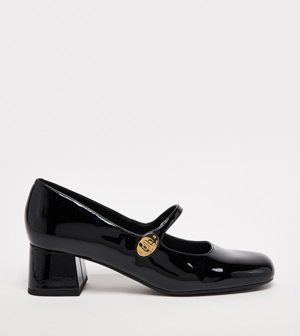 Hettie Glossy Block Heel Mary Jane Shoes