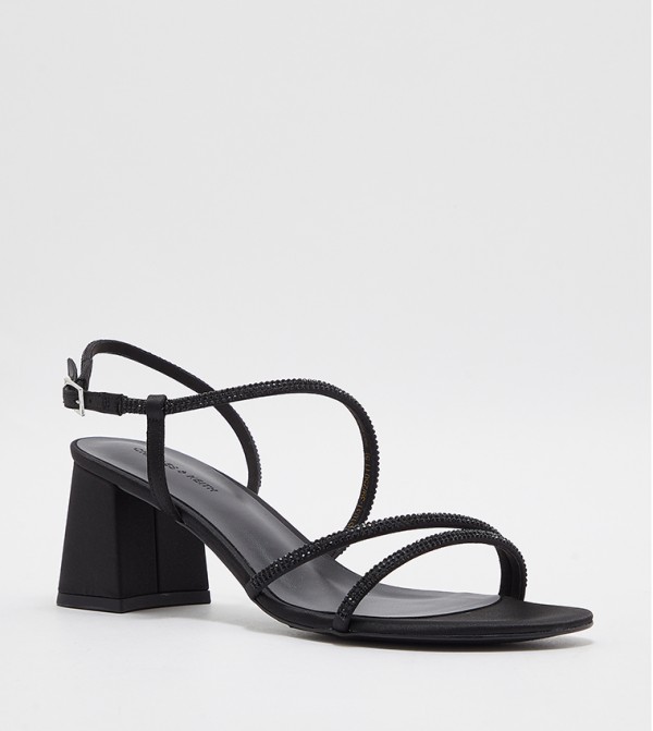 Embellished Slingback Heeled Sandals