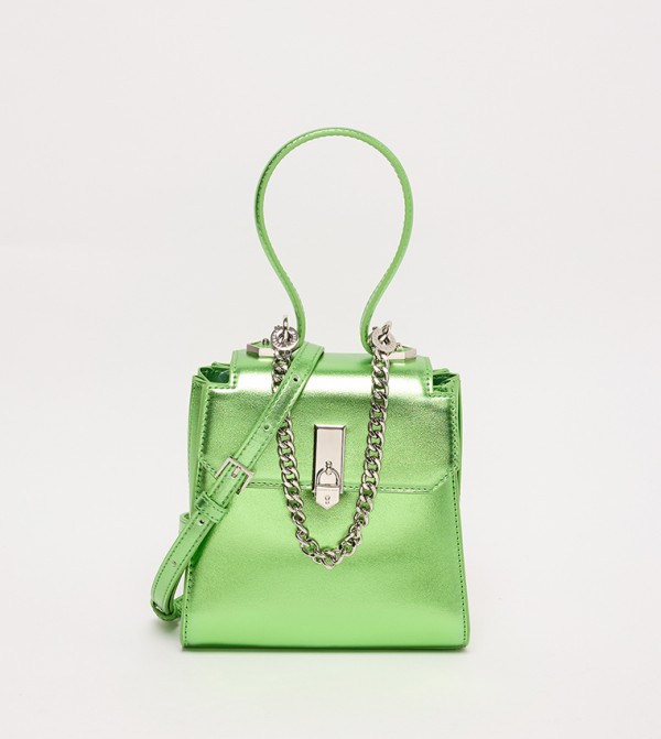 Locket Metallic Chain-Link Mini Bag