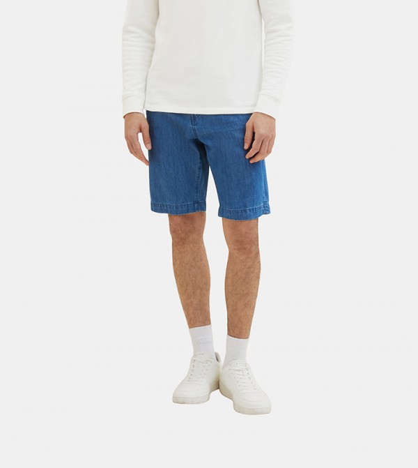 Faded Denim Shorts