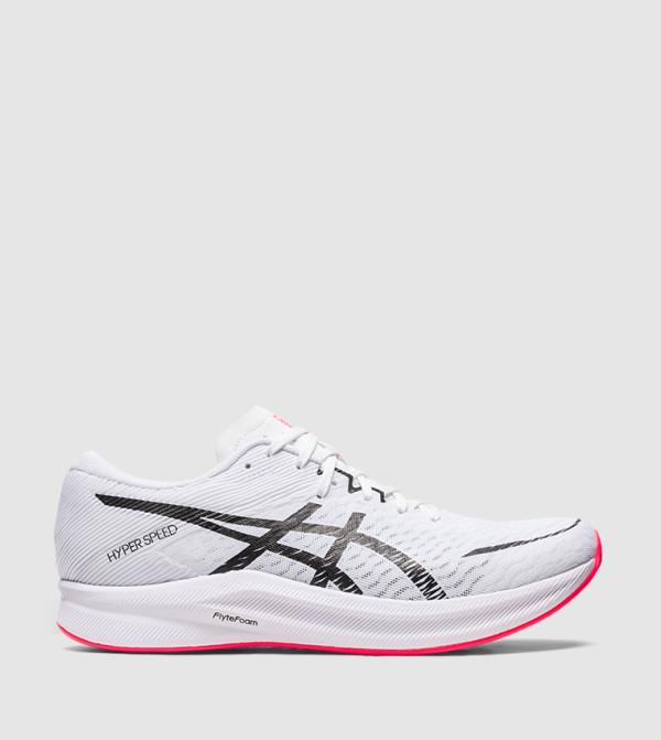 Buy Asics HYPER SPEED Lace Up Mesh Running Shoes In White | 6thStreet UAE
