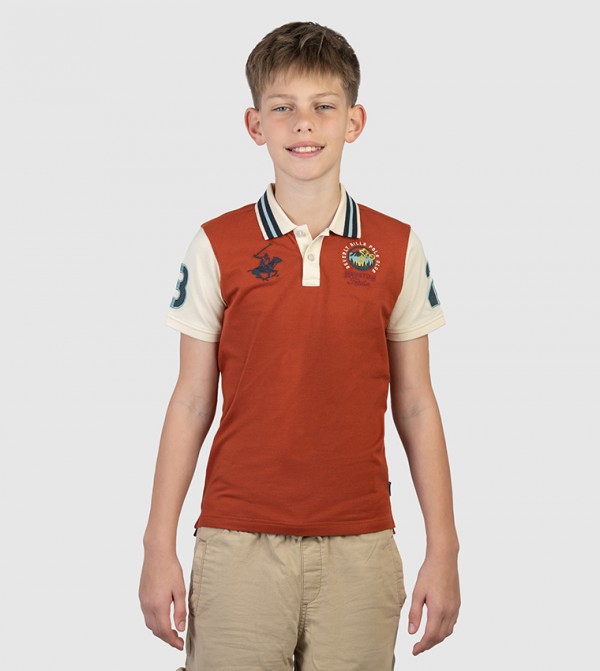 Color Block Short Sleeves Polo T-Shirt