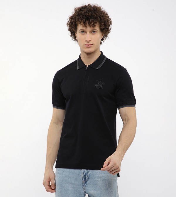 Logo Embroidered Short Sleeves Polo T-Shirt
